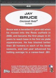 2011 Topps Lineage - 1975 Mini #44 Jay Bruce Back