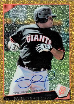 2011 Topps Lineage - Autographs Gold Canary Diamond #RA-PS Pablo Sandoval Front