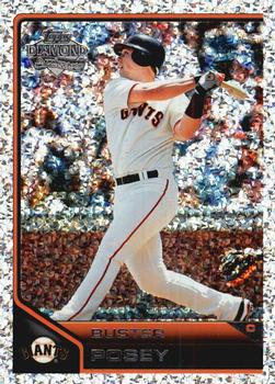 2011 Topps Lineage - Diamond Anniversary Platinum Refractors #4 Buster Posey Front