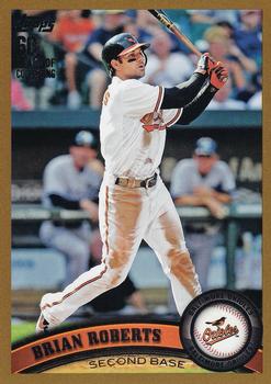 2011 Topps - Gold #443 Brian Roberts Front