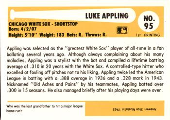 1980-87 SSPC HOF #95 Luke Appling Back