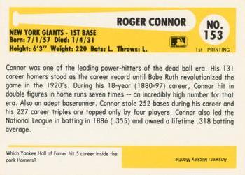 1980-87 SSPC HOF #153 Roger Connor Back