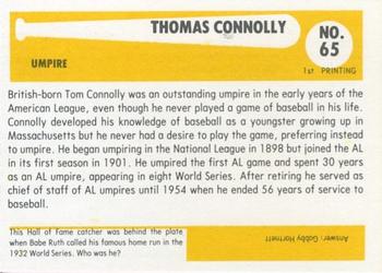 1980-87 SSPC HOF #65 Tommy Connolly Back