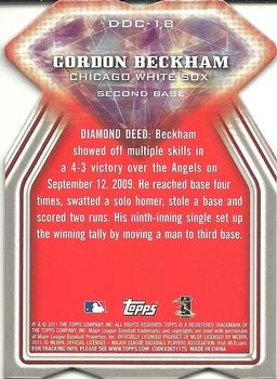 2011 Topps - Diamond Die Cut #DDC-18 Gordon Beckham Back