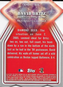 2011 Topps - Diamond Die Cut #DDC-52 David Ortiz Back