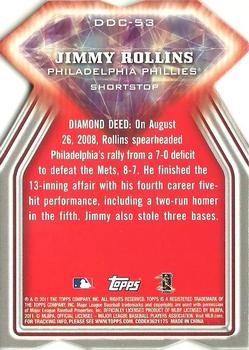 2011 Topps - Diamond Die Cut #DDC-53 Jimmy Rollins Back