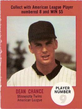 1968 Atlantic Oil Play Ball Contest Cards #NNO Dean Chance Front
