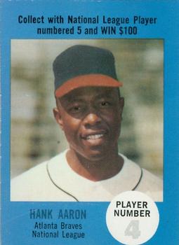 1968 Atlantic Oil Play Ball Contest Cards #NNO Hank Aaron Front