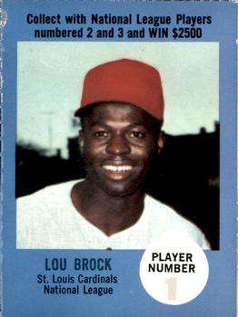 1968 Atlantic Oil Play Ball Contest Cards #NNO Lou Brock Front