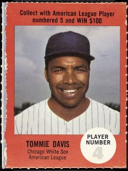 1968 Atlantic Oil Play Ball Contest Cards #NNO Tommy Davis Front