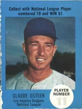 1968 Atlantic Oil Play Ball Contest Cards #NNO Claude Osteen Front