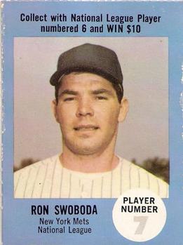 1968 Atlantic Oil Play Ball Contest Cards #NNO Ron Swoboda Front