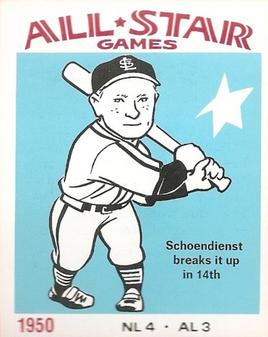 1974 Laughlin All-Star Games #50 Red Schoendienst - 1950 Front
