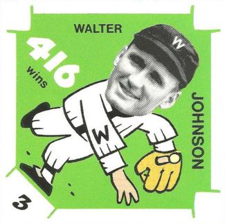 1980 Laughlin The 300/.400/500 Club #3 Walter Johnson Front