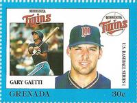 1988 Grenada Baseball Stamps #NNO Gary Gaetti Front