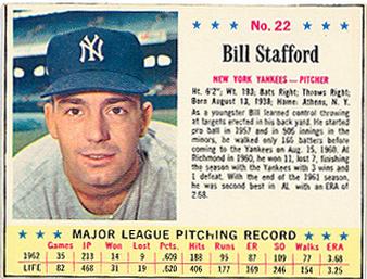 1963 Jell-O #22 Bill Stafford Front