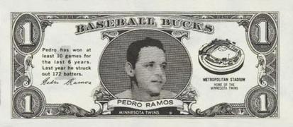 1962 Topps Baseball Bucks #NNO Pedro Ramos Front