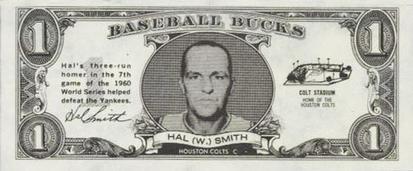 1962 Topps Baseball Bucks #NNO Hal (W.) Smith Front