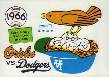 1970 Fleer World Series #63 1966 - Orioles vs. Dodgers Front