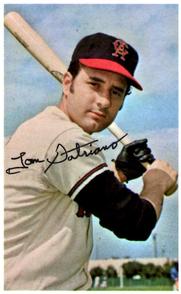 1969-70 MLB/MLBPA Baseball Stars Photostamps #NNO Tom Satriano Front