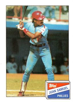1988 Topps Bazooka #18 Juan Samuel Front