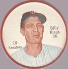 1962 Salada/Junket Coins #10 Billy Klaus Front