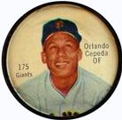 1962 Salada/Junket Coins #175 Orlando Cepeda Front