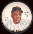 1962 Shirriff Coins #149 Willie Mays Front