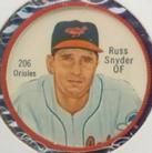 1962 Shirriff Coins #206 Russ Snyder Front