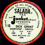 1963 Salada/Junket Coins #16 Dick Groat Back