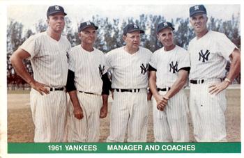 1984 TCMA Greats #29 1961 New York Yankees Manager and Coaches Front