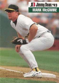 1993 Jimmy Dean #22 Mark McGwire Front