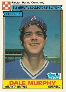 1984 Topps Ralston Purina #12 Dale Murphy Front