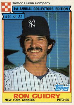 1984 Topps Ralston Purina #31 Ron Guidry Front
