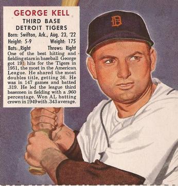 1952 Red Man #AL13 George Kell Front
