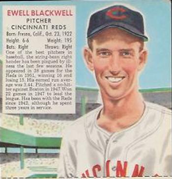 1952 Red Man #NL3 Ewell Blackwell Front
