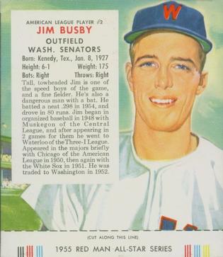 1955 Red Man #AL2 Jim Busby Front