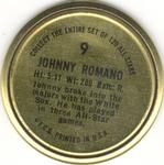 1964 Topps - Coins #9 Johnny Romano Back