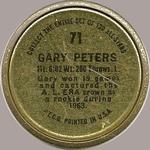 1964 Topps - Coins #71 Gary Peters Back