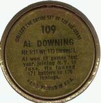 1964 Topps - Coins #109 Al Downing Back