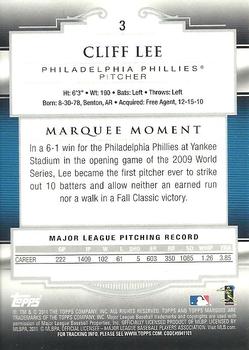 2011 Topps Marquee #3 Cliff Lee Back