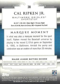 2011 Topps Marquee #38 Cal Ripken Jr. Back