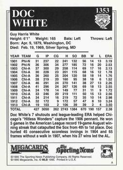 1995 Conlon Collection TSN #1353 Doc White Back