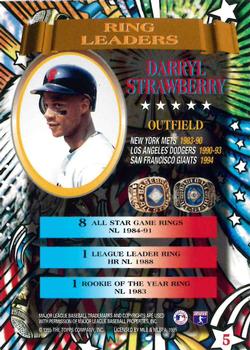 1995 Stadium Club - Ring Leaders #5 Darryl Strawberry Back