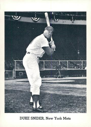 1963 Jay Publishing New York Mets #NNO Duke Snider Front