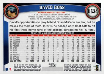 2011 Topps Update #US34 David Ross Back