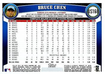 2011 Topps Update #US168 Bruce Chen Back