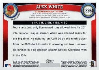 2011 Topps Update #US264 Alex White Back