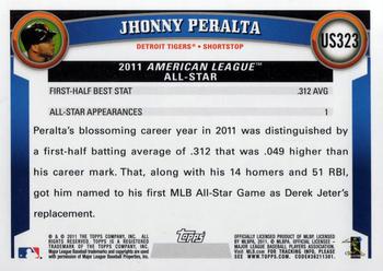 2011 Topps Update #US323 Jhonny Peralta Back