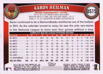 2011 Topps Update #US15 Aaron Heilman Back